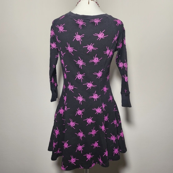Betsey Johnson 2000s Y2K Witchy Cottagecore Whimsigoth Longsleeve Spider Dress M - Picture 4 of 9